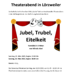 Plakat des Kirchenchores zum Theaterabend (Textgleich mit Beitrag).