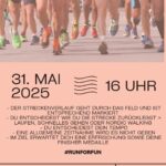 Ein rosa Plakat, oben das Logo des FC: und der Titel 2. Lörzweiler Kerbelauf 5,2 km. Darunter ein Foto von Unterschenkeln in Laufschuhen auf Asphalt. 31. Mai 2025 - 16 Uhr - DER STRECKENVERLAUF GEHT DURCH DAS FELD UND IST ENTSPRECHEND MARKIERT - DU ENTSCHEIDEST WIE DU DIE STRECKE ZURÜCKLEGST > LAUFEN, SCHNELLES GEHEN ODER NORDIC WALKING - DU ENTSCHEIDEST DEIN TEMPO - EINE ALLGEMEINE ZEITNAHME WIRD ES NICHT GEBEN - IM ZIEL ERWARTET DICH EINE ERFRISCHUNG SOWIE DEINE FINISHER MEDAILLE ANMELDUNG UND WEITERE INFOS PER MAIL 5 EURO ANMELDEGEBÜHR HALLENSPORT@FCL1961.DE